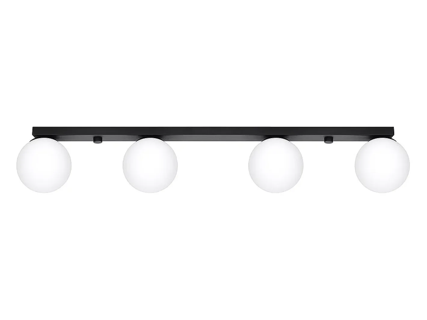 Online Sollux Lighting Lámparas de techo Zynfi moderno de acero/vidrio - 4 fuentes luminosas 4000K - L.88 x A.14,5 cm - Negro