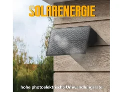 NETTLIFE Lámparas solares para exteriores - 4 apliques solares de pared para exteriores, luz blanca cálida Negro Hot