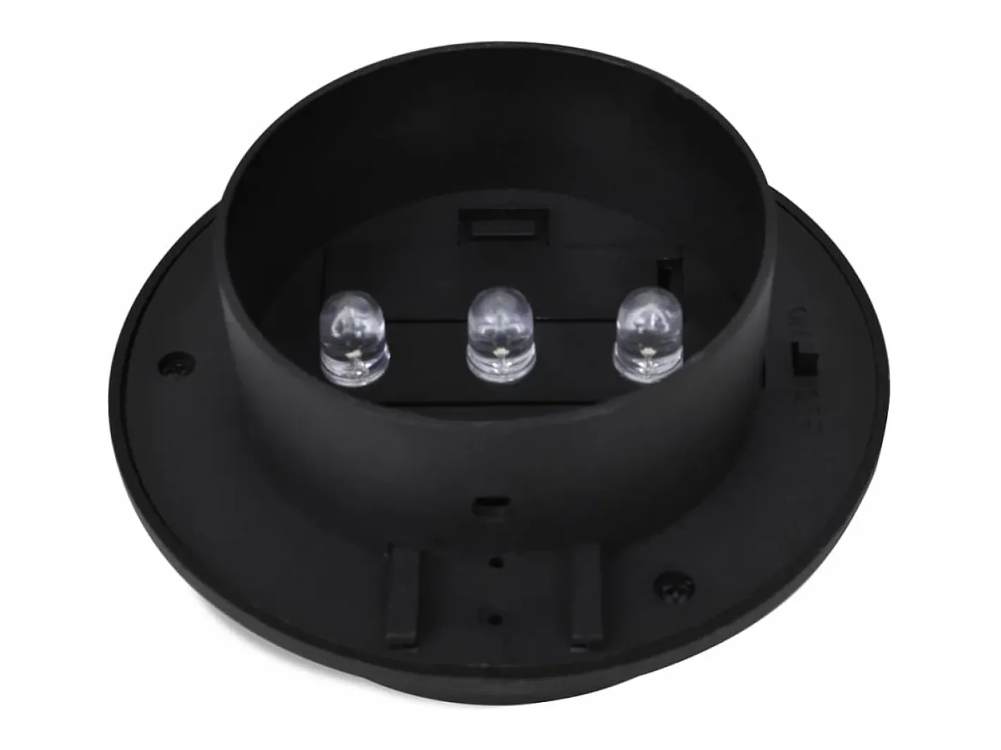 Iluminación Exterior-Lámparas solares para valla exterior 12 uds LED ES155044 Negro