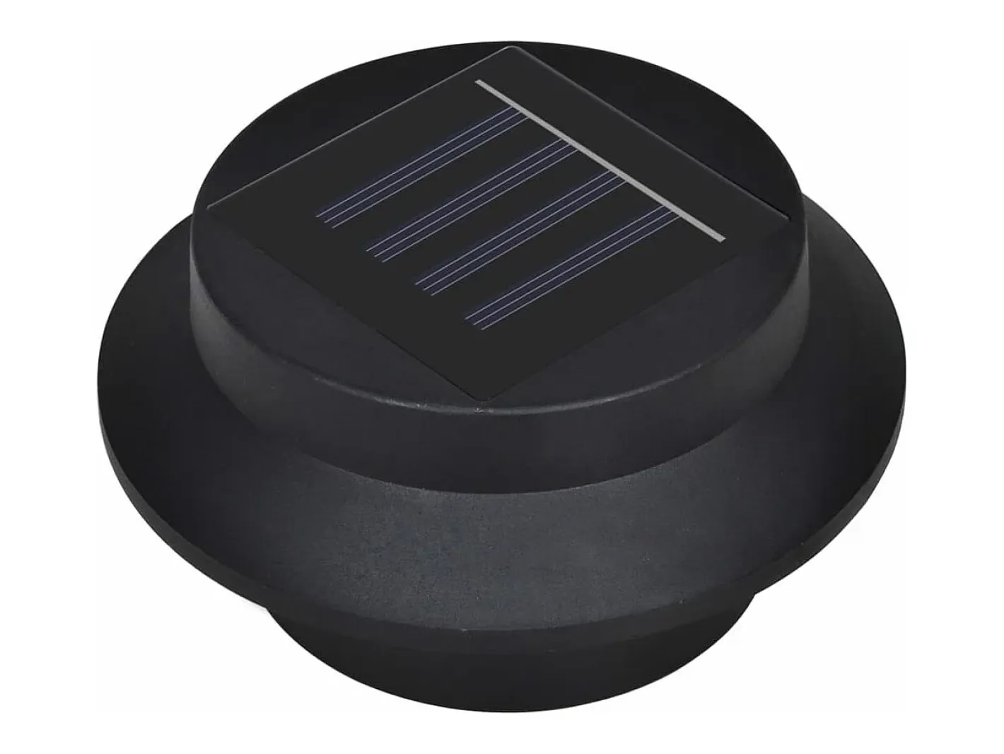 Iluminación Exterior-Lámparas solares para valla exterior 12 uds LED ES155044 Negro
