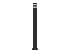 Iluminación Exterior-Lámparas suelo exterior con sensor 3 uds aluminio 110 cm ES668949 Negro