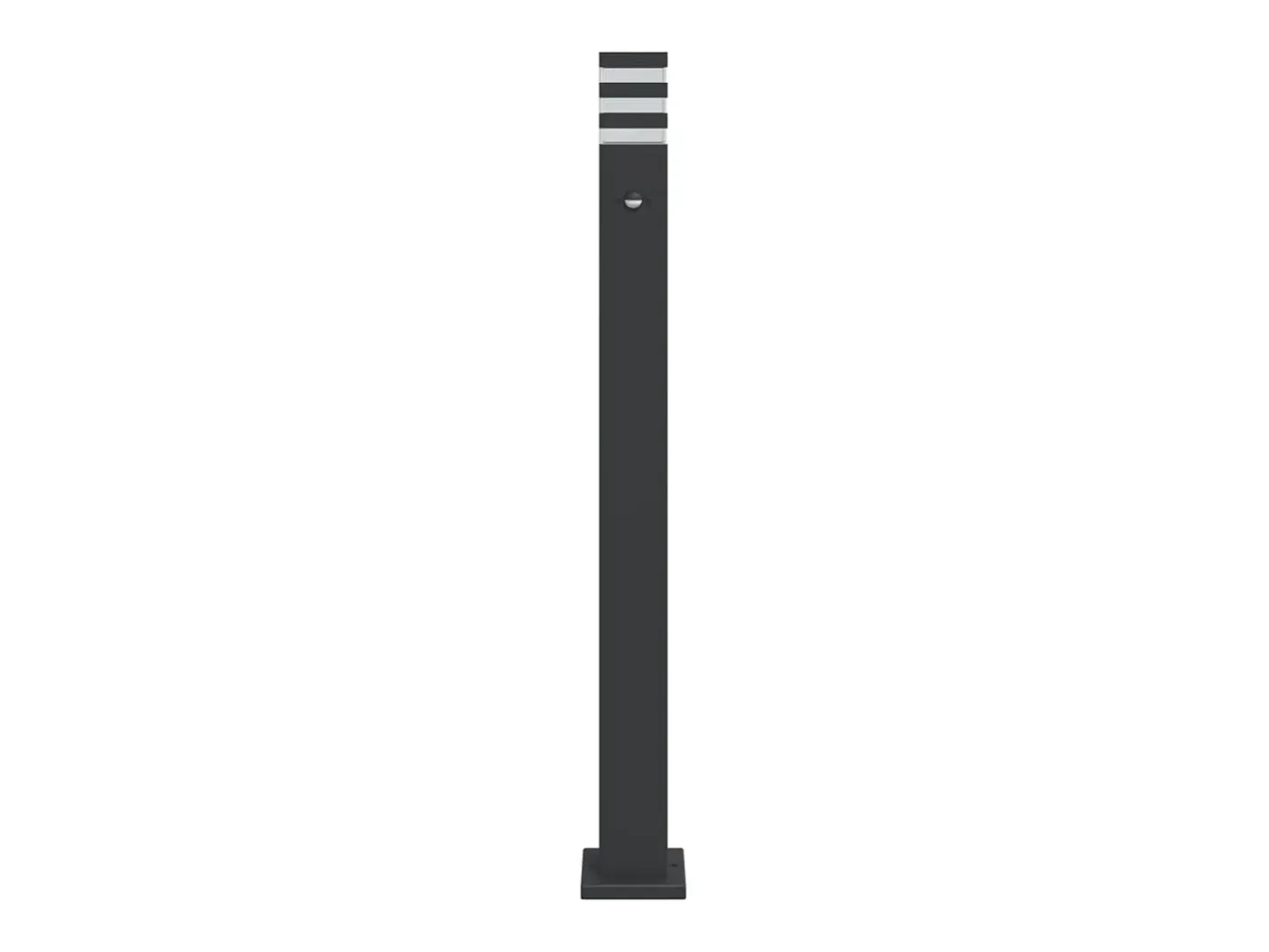 Iluminación Exterior-Lámparas suelo exterior con sensor 3 uds aluminio 110 cm ES668949 Negro