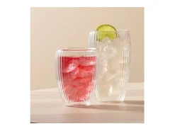 Bodum Vaso-Lote 2 Vasos Doble Pared 32cl Pavina Rayados - Set 2 Vasos 12249-10