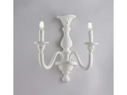 Clearance Lucca Aplique de madera shabby 2 luces .35 P.21 BL271-AP2-BCO Blanco