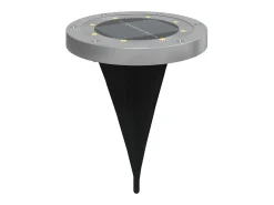 Luces solares suelo jardín con pico tierra blanco cálido 12 uds ES197422 Negro Hot
