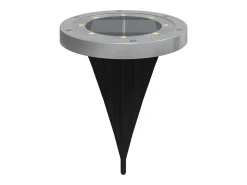 Luces solares suelo jardín con pico tierra blanco cálido 12 uds ES197422 Negro Hot
