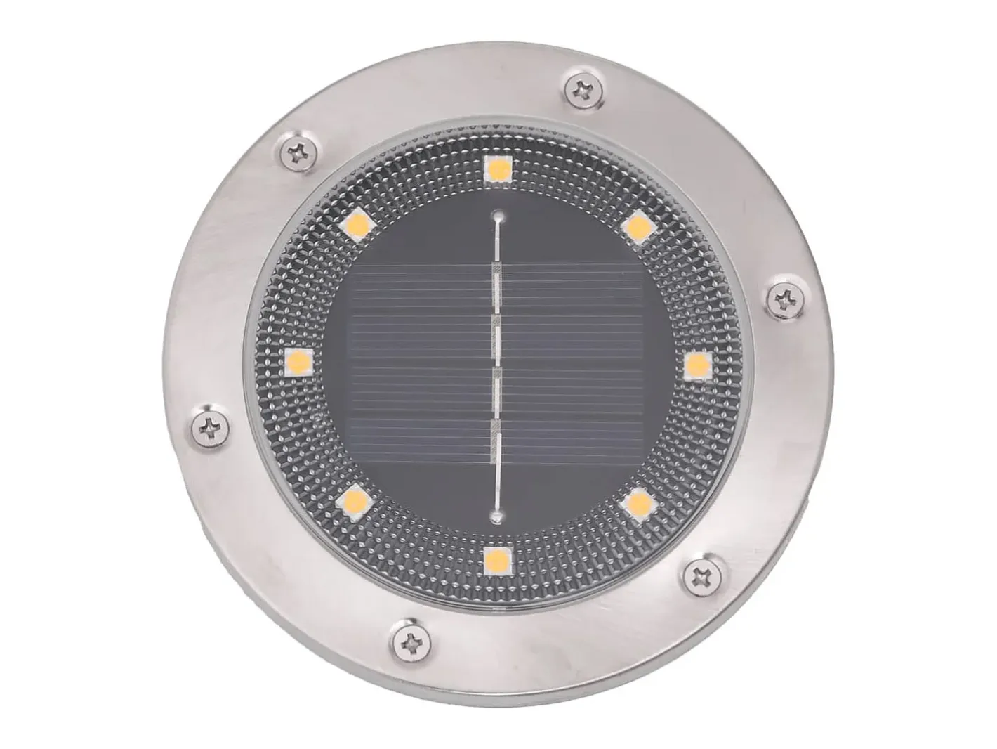 Iluminación Exterior-Luces solares suelo jardín con picos tierra blanco cálido 4 uds ES834530 Negro