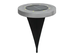 Iluminación Exterior-Luces solares suelo jardín con picos tierra blanco cálido 4 uds ES834530 Negro
