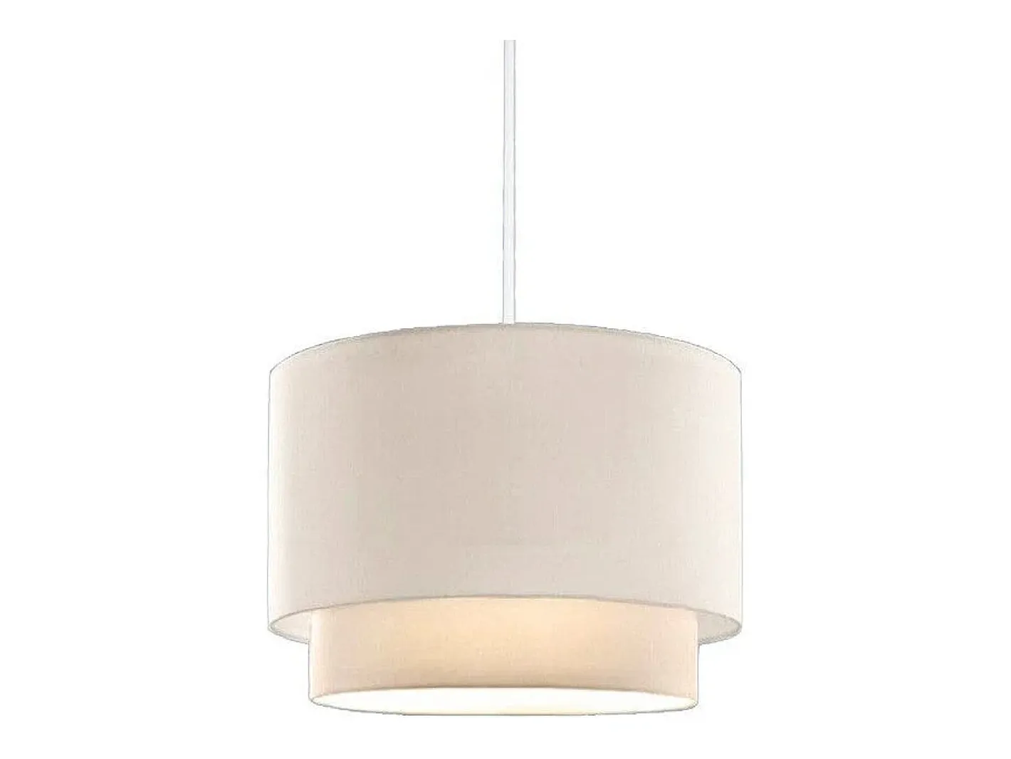 New TDK IMPORT Luminaria Colgante de Techo con Pantalla Crema 30x20 Cm Blanco