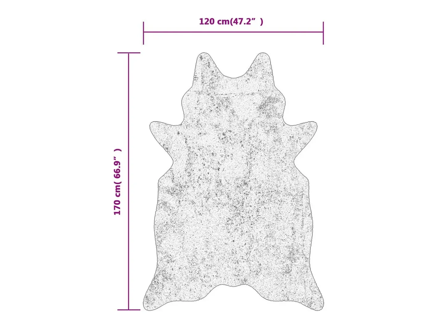 Clearance Garden Furniture Luut Alfombra lavable antideslizante vaca marrón y 120x170 cm Blanco