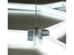 Monstershop Plafón-Luz LED hexagonal 10 panales y borde Detalle del coche Garaje Taller Gimnasio Panal Blanco
