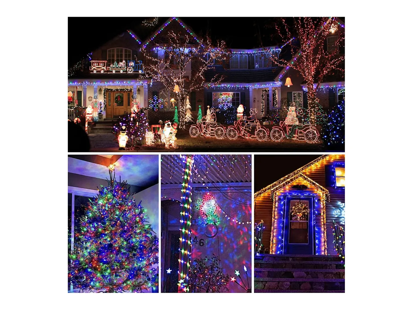 Guirnalda Luminosa-100M 600 LED Guirlande lumineuse Carnaval Mariage Extérieur Intérieur Jardin Éclairage, Multicolore Blanco