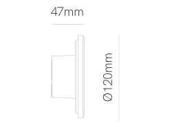 New Mac Mini Wall - Aplique LED de pared de 6 W con interruptor CCT, 2700-3200-4000 K, aluminio, aplique de pared de 360 grados - Beneito & Faure Negro