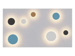 Mac Wall Corten - Aplique de pared LED de 15 W con interruptor CCT, 2700 K/3200 K/4000 K, aluminio, 360 grados - Beneito & Faure Marru00f3n New