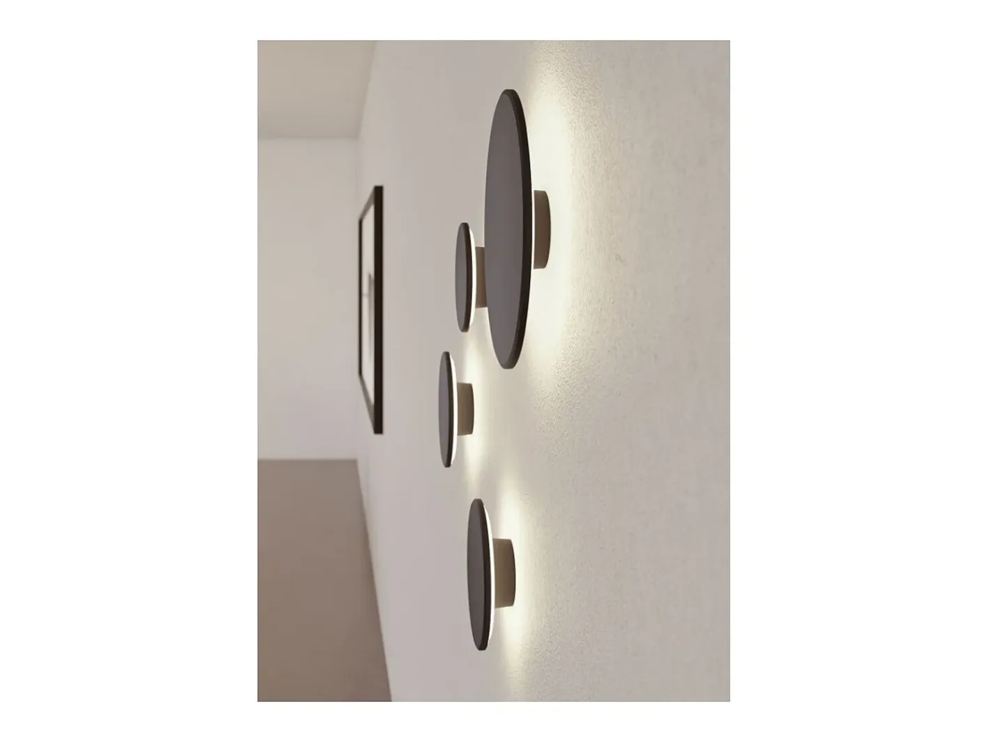 Mac Wall XL Corten - Aplique de pared LED de 20 W con interruptor CCT 2700K/3200K/4000K en aluminio, aplique de pared de 360 grados - Beneito & Faure Marru00f3n New