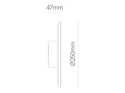 Mac Wall XL Wood - Aplique de pared LED de 20 W con interruptor CCT 2700K/3200K/4000K en aluminio, aplique de pared de 360 grados - Beneito & Faure Marru00f3n Best