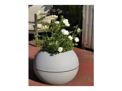 Riviera Maceta Boule - piedra Gris claro Discount