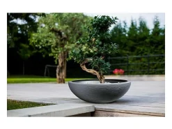 EDA Maceta cuenco de plástico Graphit UP antracita - Ø 60 cm - Gris antracita Online