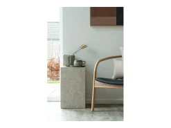 ebuy24 Jarrón-Maceta de cerámica Ø 14,5 x 14,5 cm Gris
