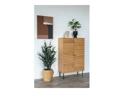ebuy24 Maceta de cerámica negra Ø 15 x 23,5 cm Negro