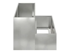 Maceta para Jardín | Jardinera | Macetero 100 x 60 x 45 cm Acero galvanizado Plateado Clearance