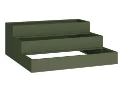 Macetero-Maceta para Jardín | Jardinera | Macetero oliva 90 x 90 x 35 cm Acero Verde