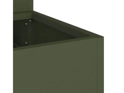 Macetero-Maceta para Jardín | Jardinera | Macetero oliva 90 x 90 x 35 cm Acero Verde