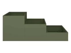 Macetero-Maceta para Jardín | Jardinera | Macetero oliva 90 x 90 x 35 cm Acero Verde