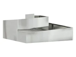 Maceta para Jardín | Jardinera | Macetero 100 x 100 x 50 cm Acero galvanizado Plateado