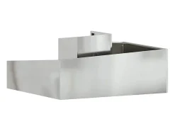 Maceta para Jardín | Jardinera | Macetero 100 x 100 x 50 cm Acero galvanizado Plateado