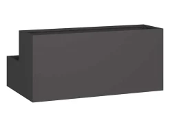 Outlet Maceta para Jardín | Jardinera | Macetero 100 x 60 x 45 cm Acero Negro