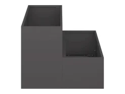 Outlet Maceta para Jardín | Jardinera | Macetero 100 x 60 x 45 cm Acero Negro