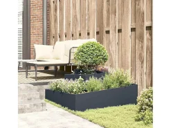 Maceta para Jardín | Jardinera | Macetero Antracita 100 x 100 x 50 cm Acero Gris Online
