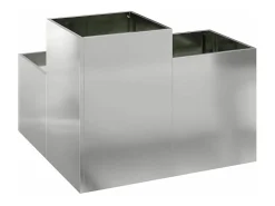 Maceta para Jardín | Jardinera | Macetero 80 x 80 x 60 cm Acero galvanizado Plateado Discount