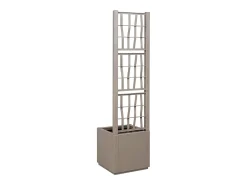 Macetero-Maceta para Jardín | Jardinera | Macetero 36 x 36 x 140 cm Polipropileno Gris