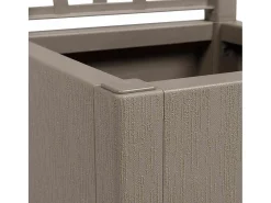 Macetero-Maceta para Jardín | Jardinera | Macetero 36 x 36 x 140 cm Polipropileno Gris