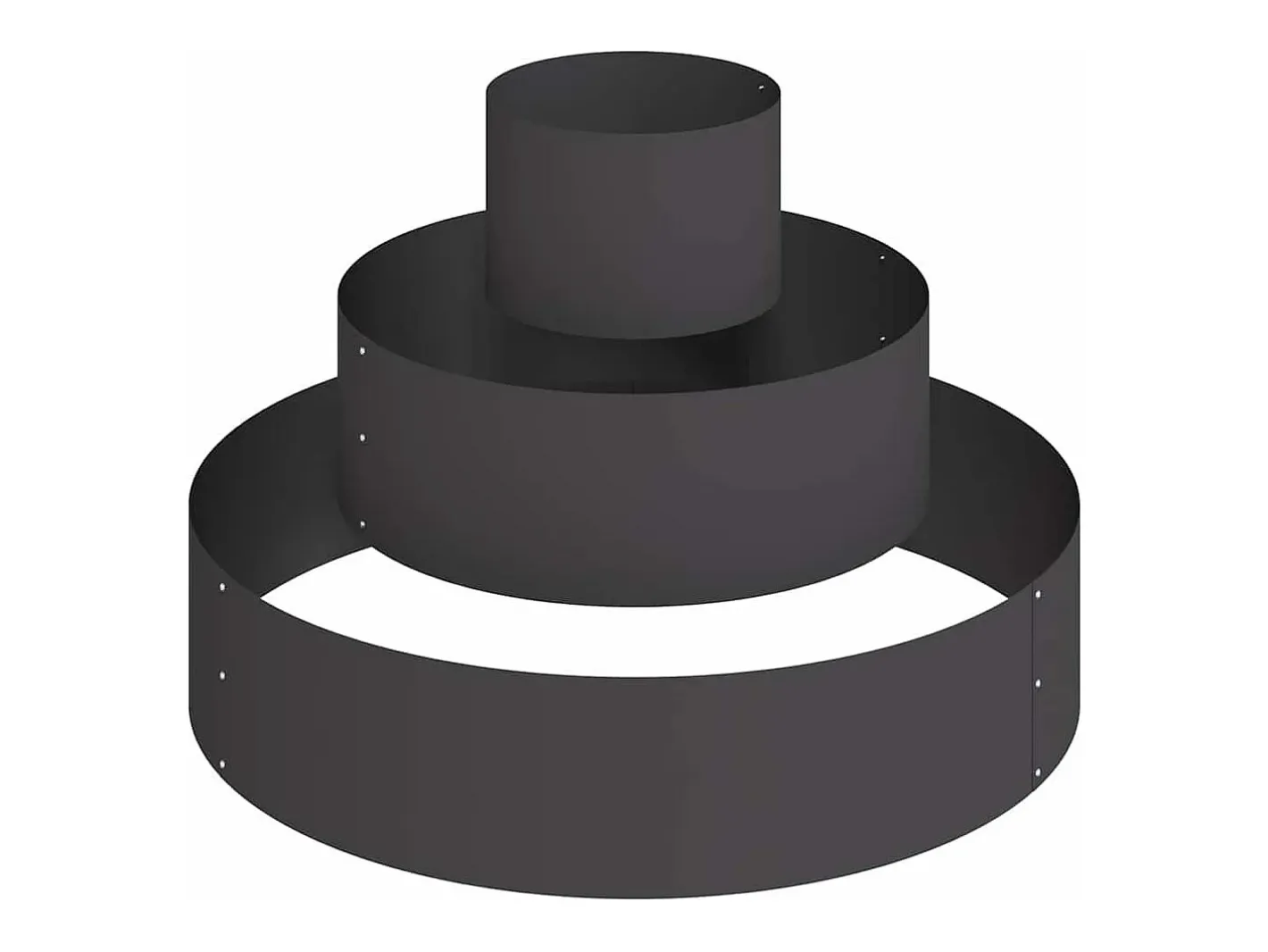 Hot Maceta para Jardín | Jardinera | Macetero 90 x 90 x 20 cm Acero Negro