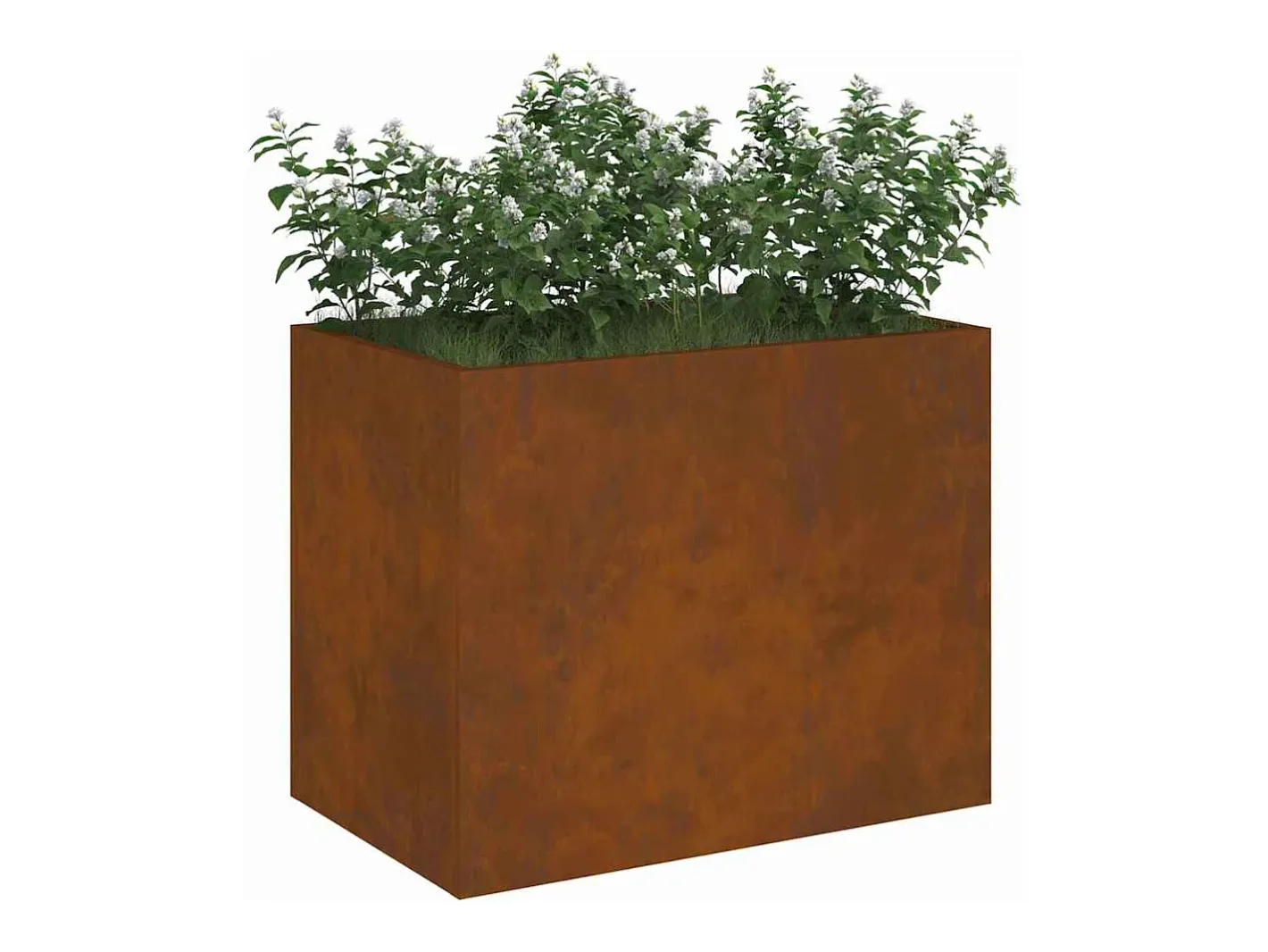 Online Maceta para Jardín | Jardinera | Macetero Marrón 50 x 32 x 40 cm Acero Envejecido Marru00f3n