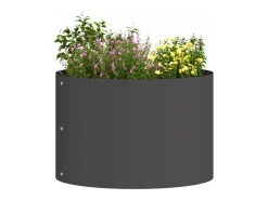 Macetero-Maceta para Jardín | Jardinera | Macetero 30 x 30 x 20 cm Acero Negro