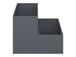 Maceta para Jardín | Jardinera | Macetero Antracita 100 x 60 x 45 cm Acero Gris Clearance