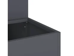 Maceta para Jardín | Jardinera | Macetero Antracita 100 x 60 x 45 cm Acero Gris Clearance
