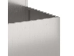Clearance Maceta para Jardín | Jardinera | Macetero 80 x 80 x 60 cm Acero inoxidable Plateado