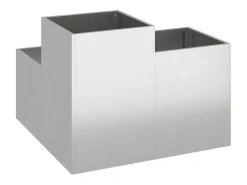 Clearance Maceta para Jardín | Jardinera | Macetero 80 x 80 x 60 cm Acero inoxidable Plateado