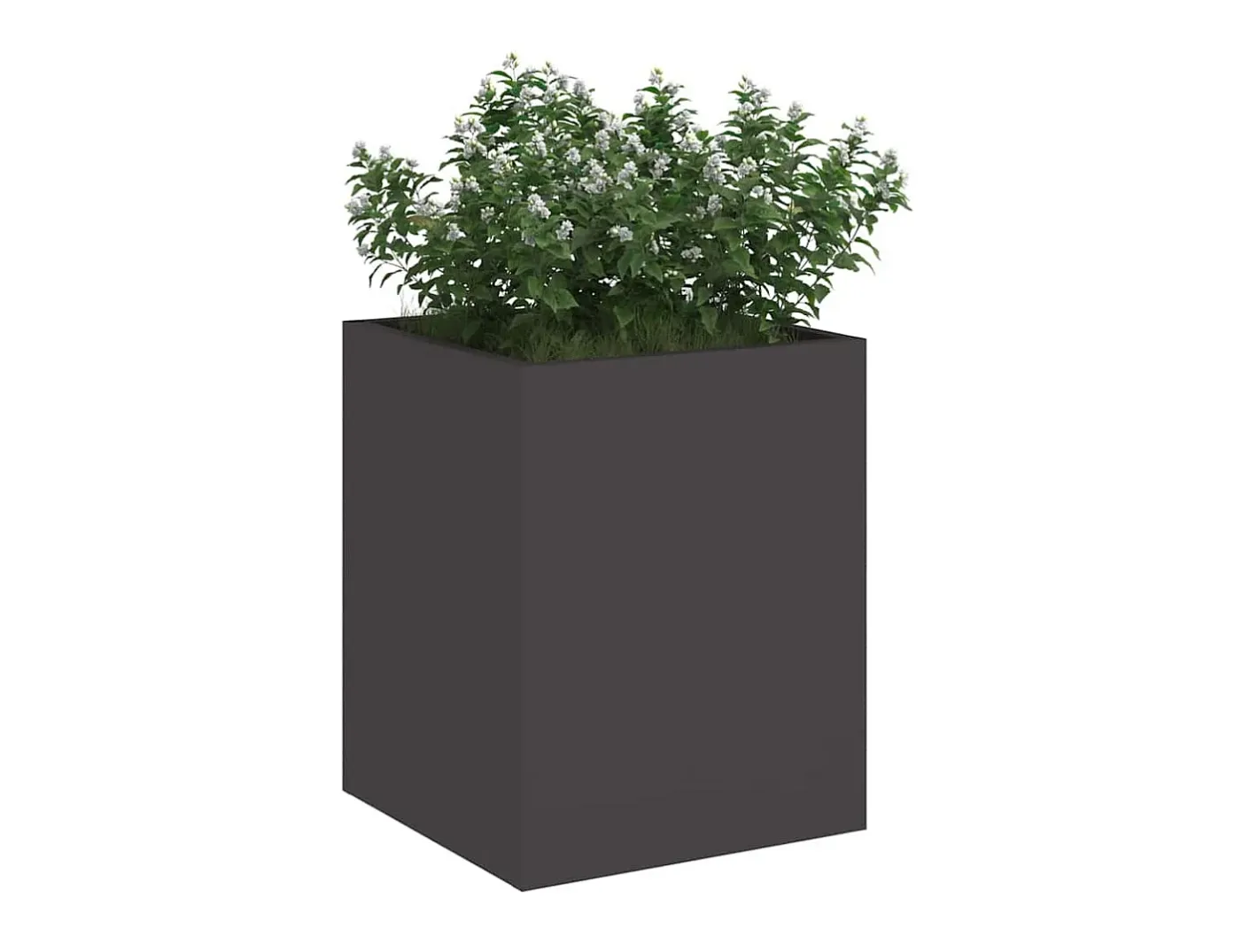 Hot Maceta para Jardín | Jardinera | Macetero 32 x 32 x 40 cm Acero laminado en frío Negro
