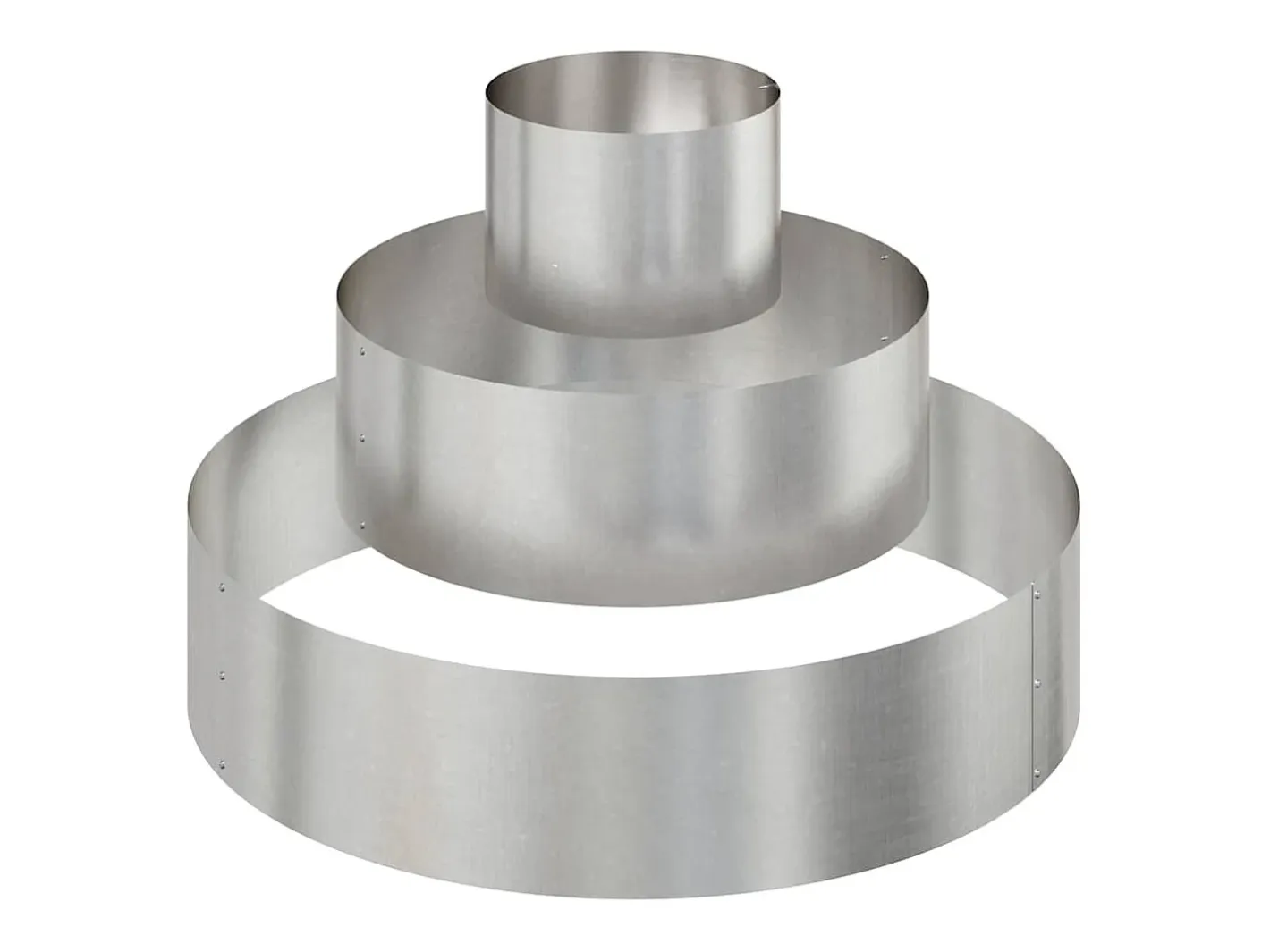 Clearance Maceta para Jardín | Jardinera | Macetero 90 x 90 x 20 cm Acero inoxidable Plateado