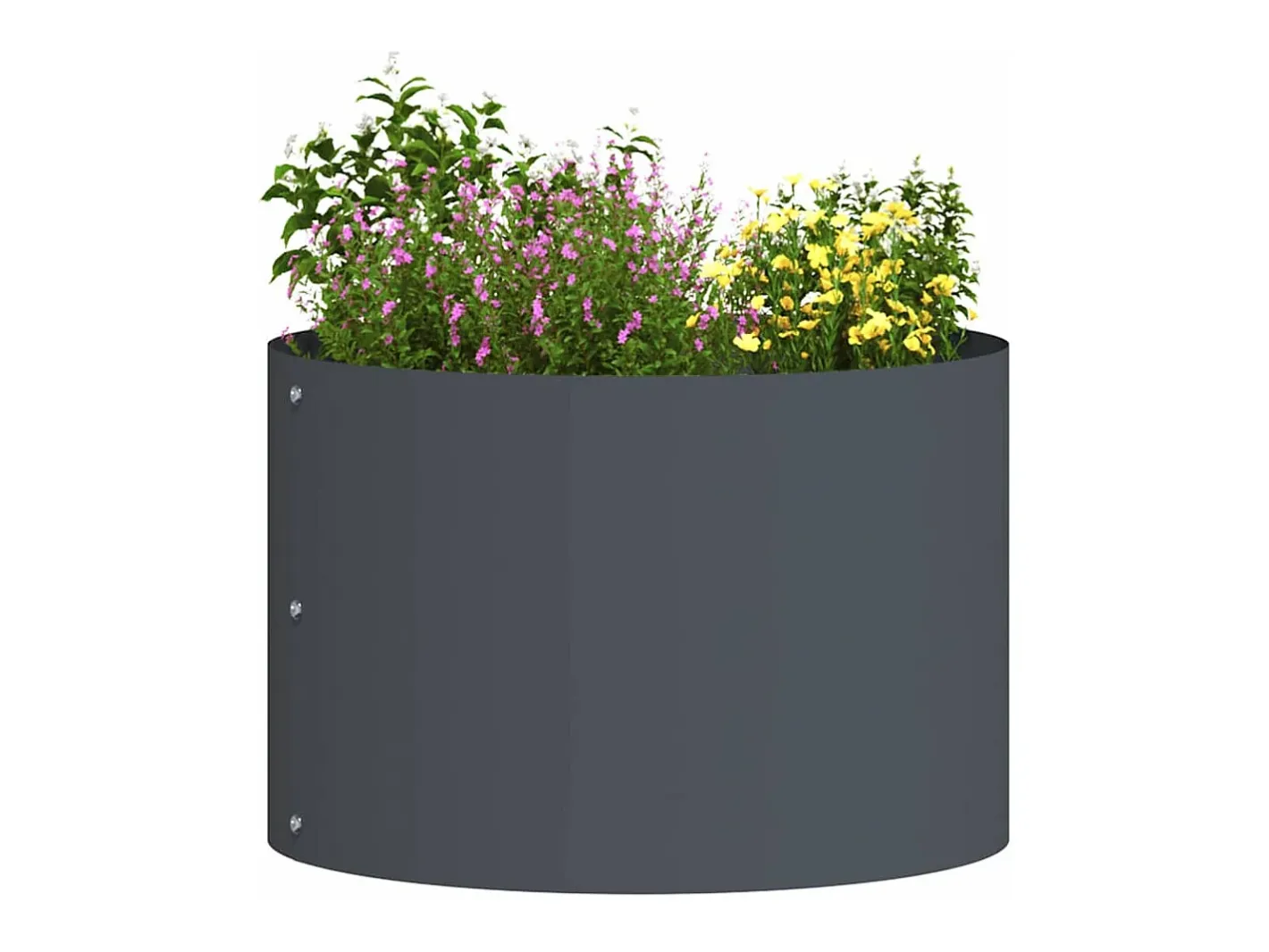 Macetero-Maceta para Jardín | Jardinera | Macetero Antracita 30 x 30 x 20 cm Acero Gris