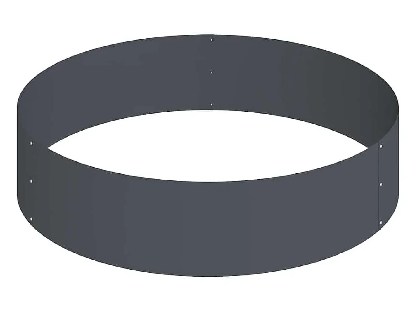 Macetero-Maceta para Jardín | Jardinera | Macetero Antracita 90 x 90 x 20 cm Acero Gris