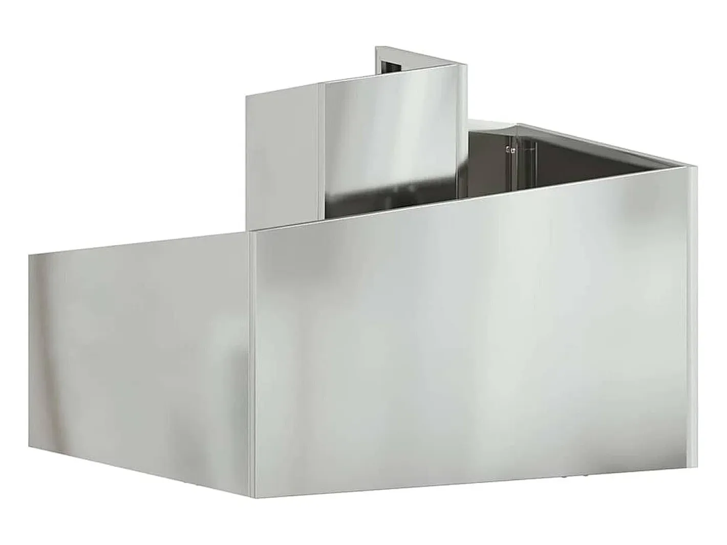 Macetero-Maceta para Jardín | Jardinera | Macetero 60 x 60 x 50 cm Acero galvanizado Plateado