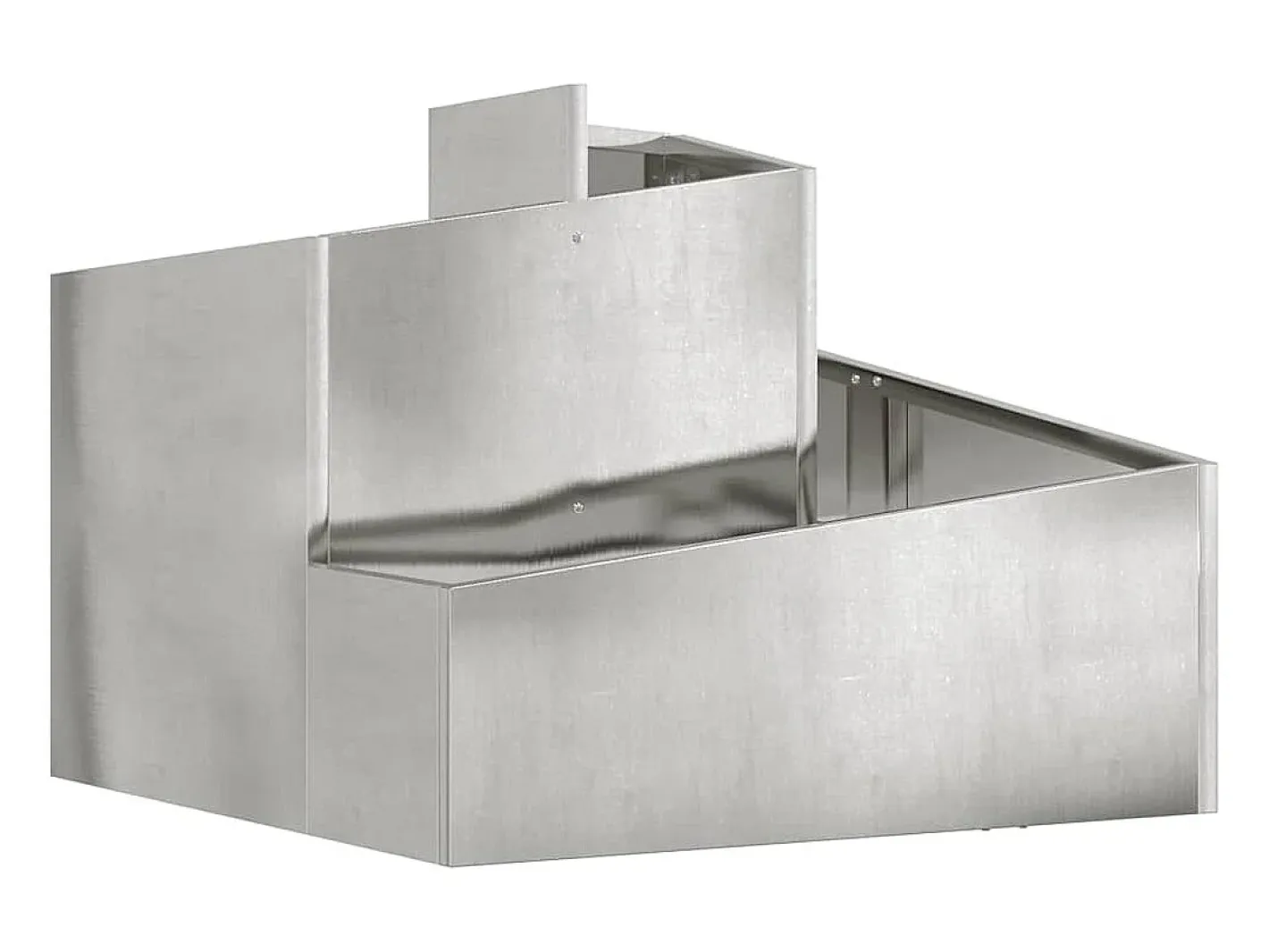 Macetero-Maceta para Jardín | Jardinera | Macetero 60 x 60 x 50 cm Acero galvanizado Plateado