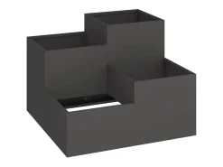 Maceta para Jardín | Jardinera | Macetero 100 x 100 x 60 cm Acero Negro